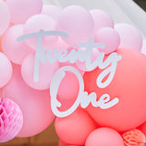 21st Birthday Balloon Arch Sign