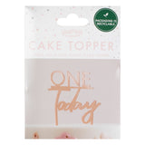 Rose Gold One Today 1st Birthday Cake Topper- 5 Inner Pack