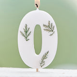 Leaf Foliage Number 0 Birthday Candle- 5 Inner Pack