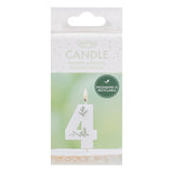 Leaf Foliage Number 4 Birthday Candle- 5 Inner Pack