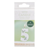 Leaf Foliage Number 5 Birthday Candle- 5 Inner Pack