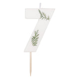 Leaf Foliage Number 7 Birthday Candle