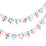 Multicoloured Card Fringe Bunting- 5 Inner Pack