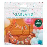 Multicoloured Card Fringe Bunting