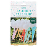 White Cloud Balloon Garland with Rainbow Streamers- 5 Inner Pack
