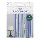 Blue and Silver Streamer Party Backdrop- 5 Inner Pack