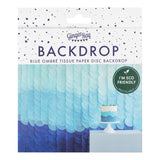 Blue Ombre Tissue Paper Disc Party Backdrop- 5 Inner Pack