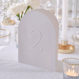 White Embossed Card Table Numbers- 5 Inner Pack