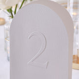 White Embossed Card Table Numbers- 5 Inner Pack