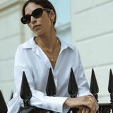 LUXE Flat Curb T-Bar Necklace - Gold