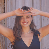 LUXE Linear T-Bar Drop Necklace - Silver