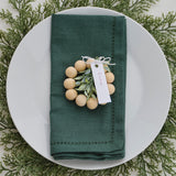 Wooden Place Card Holder with Foliage