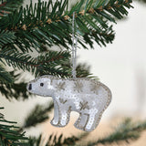 Embellished Polar Bear Christmas Tree Decoration- 5 Inner Pack