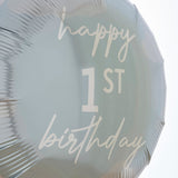 Blue Happy 1st Birthday Balloon