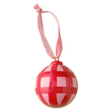 Pink and Red Hand Painted Christmas Bauble- 5 Inner Pack