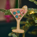 Embellished Pink Cocktail Christmas Tree Decoration