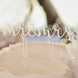Mr & Mrs Acrylic Wedding Cake Topper