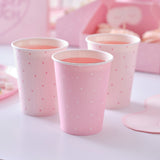 Pink Polka Dot Paper Cups- 5 Inner Pack