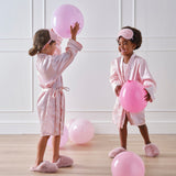Pink Satin Embroidered Dressing Gown- 5 Inner Pack