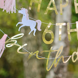 Customisable Princess Happy Birthday Party Bunting- 5 Inner Pack