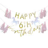 Customisable Princess Happy Birthday Party Bunting- 5 Inner Pack