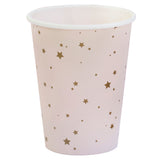 Pink and Gold Star Paper Party Cups- 5 Inner Pack