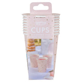 Pink and Gold Star Paper Party Cups