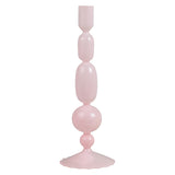 Pink Glass Bubble Dinner Candle Holder- 1 Inner Pack