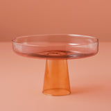 Pink and Orange Glass Cake Stand- 1 Inner Pack
