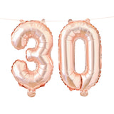 30th Rose Gold Foil Balloons