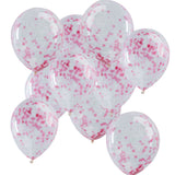 Pink Confetti Balloons- 5 Inner Pack