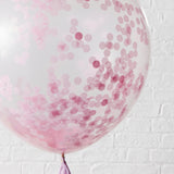Pink Giant Confetti Balloons- 10 Inner Pack