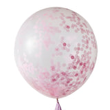 Pink Giant Confetti Balloons- 10 Inner Pack