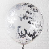 Silver Giant Confetti Balloons- 10 Inner Pack