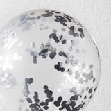 Silver Giant Confetti Balloons- 10 Inner Pack