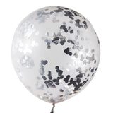 Silver Giant Confetti Balloons- 10 Inner Pack