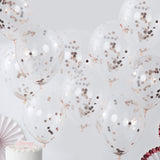 Rose Gold Confetti Balloons