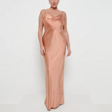 PRETTY LAVISH Keisha Maxi Bridesmaid Dress - Cinnamon