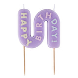 Wavy Pastel Happy Birthday Candle- 5 Inner Pack