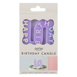 Wavy Pastel Happy Birthday Candle- 5 Inner Pack