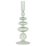 Green Glass Bubble Dinner Candle Holder- 5 Inner Pack