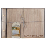 Wooden Happily Ever After Wedding Guest Book