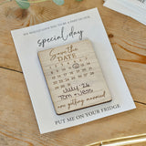 Wooden Save the Date Magnets- 5 Inner Pack