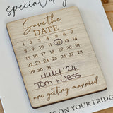 Wooden Save the Date Magnets- 5 Inner Pack