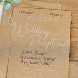 Kraft Evening Wedding Reception Invitations