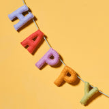 Multicoloured Felt 'Happy Birthday' Bunting- 5 Inner Pack