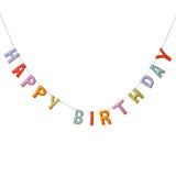 Multicoloured Felt 'Happy Birthday' Bunting- 5 Inner Pack