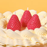 Red Strawberry Cake Candles