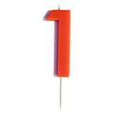 Orange and Purple Number 1 Candle