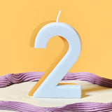 Blue and Yellow Number 2 Candle